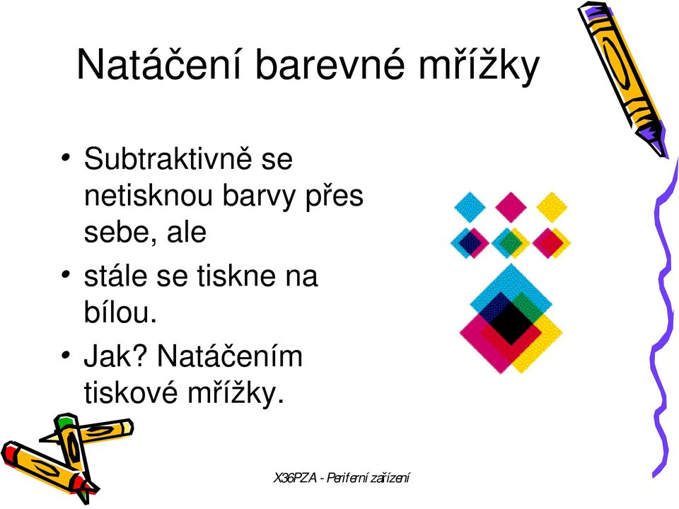 přes sebe, ale stále se tiskne