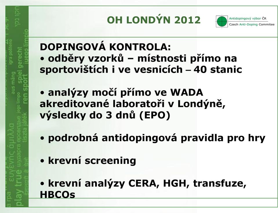 akreditované laboratoři v Londýně, výsledky do 3 dnů (EPO) podrobná
