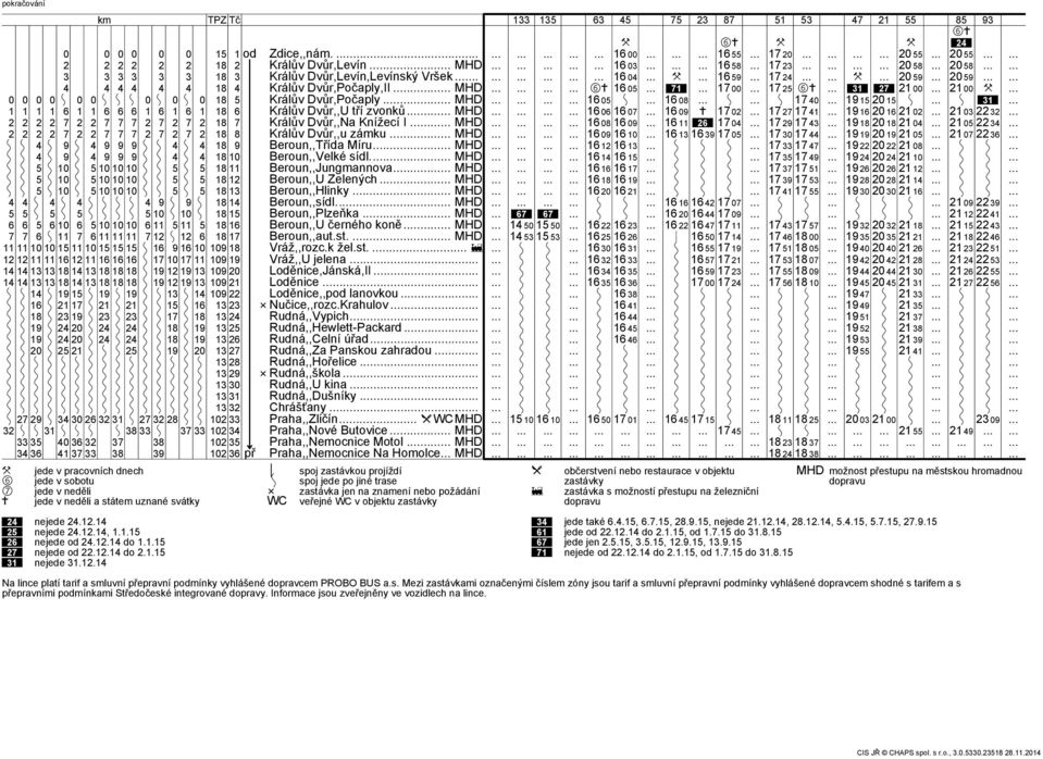 MHD 2 2 2 2 7 2 2 7 7 7 2 7 2 7 2 18 7 Králův Dvůr,,Na Knížecí I MHD 2 2 2 2 7 2 2 7 7 7 2 7 2 7 2 18 8 Králův Dvůr,,u zámku MHD 4 9 4 9 9 9 4 4 18 9 Beroun,,Třída Míru.