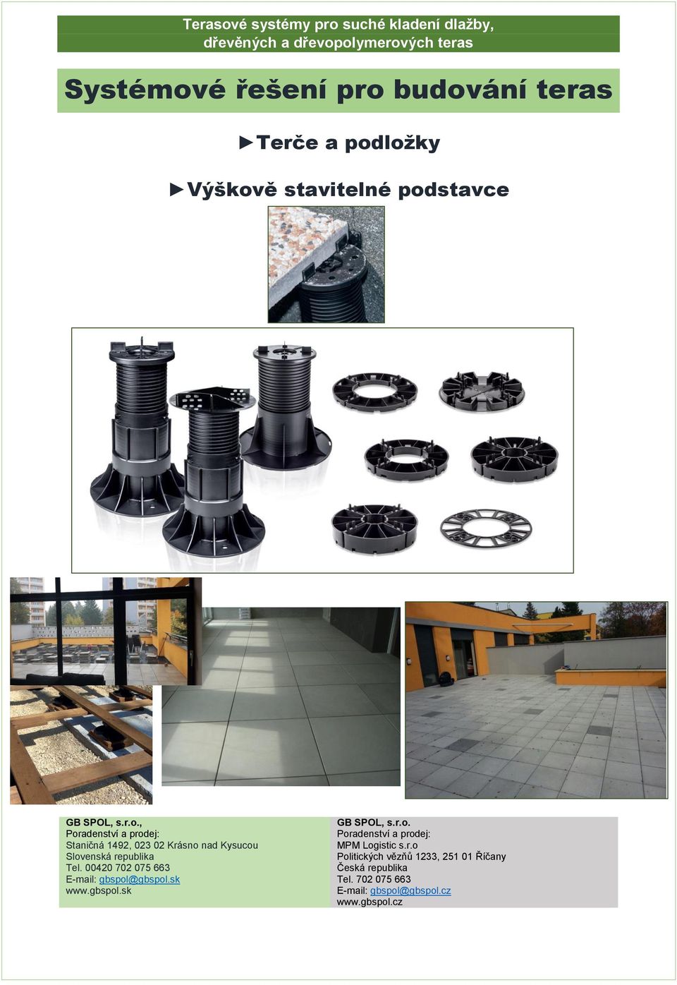 a podložky Výškově