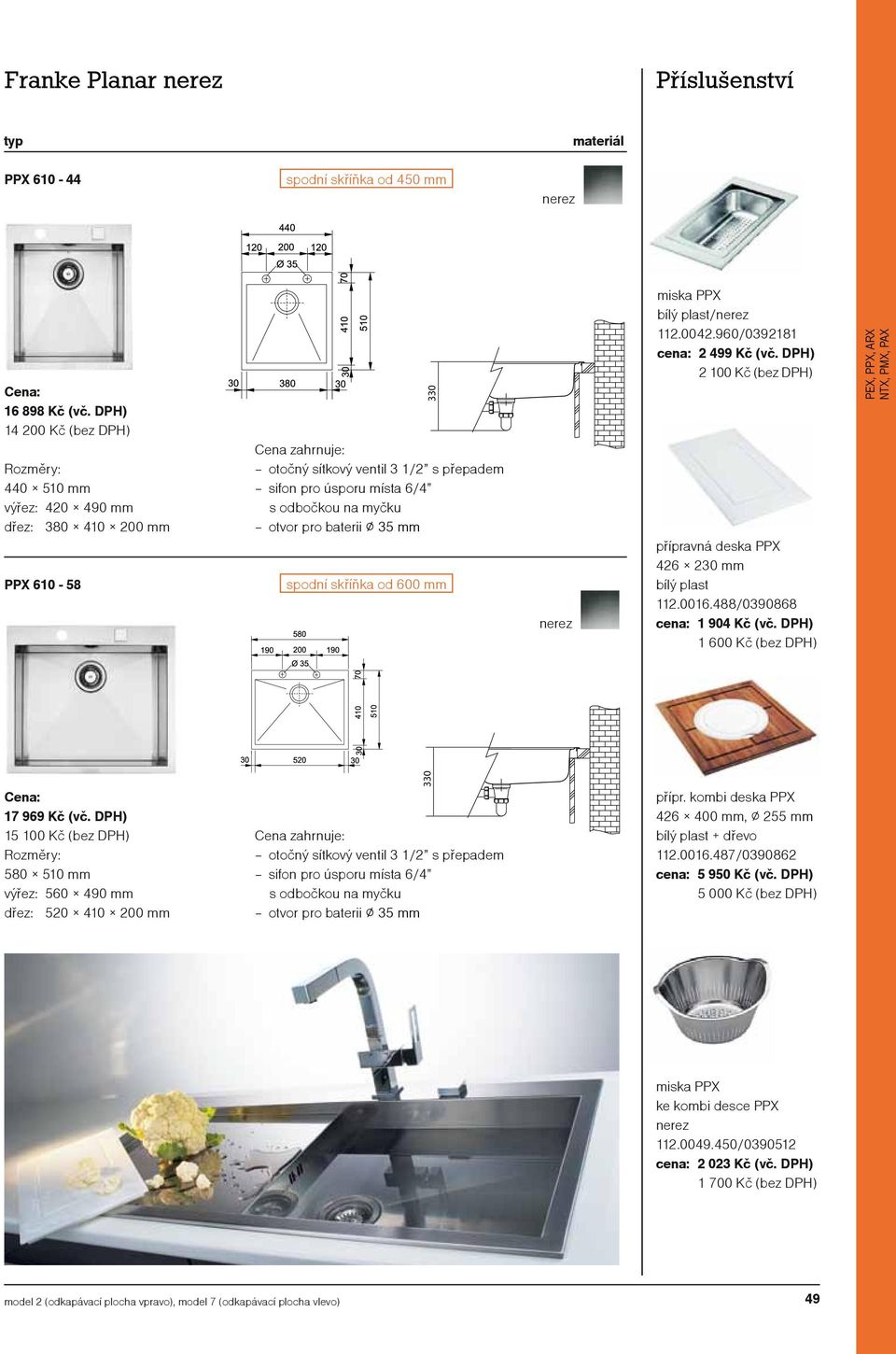 DPH) 100 Kč (bez DPH) přípravná deska PPX 46 30 mm 11.0016.488/0390868 cena: 1 904 Kč (vč. DPH) PEX, PPX, ARX NTX, PMX, PAX 1 969 Kč (vč.