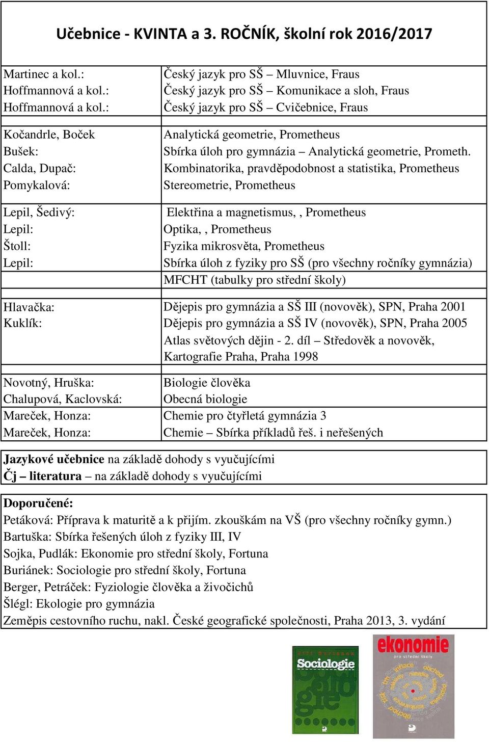 Prometheus Sbírka úloh pro gymnázia Analytická geometrie, Prometh.