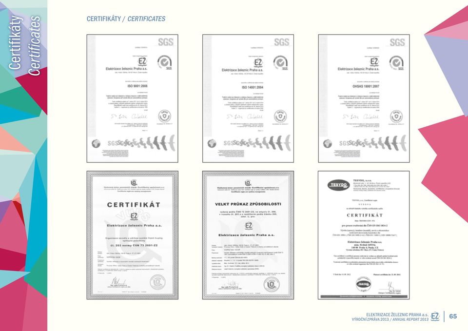 CERTIFIKÁTY /