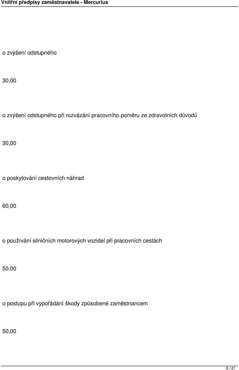 náhrad 60,00 o používání silničních motorových vozidel při