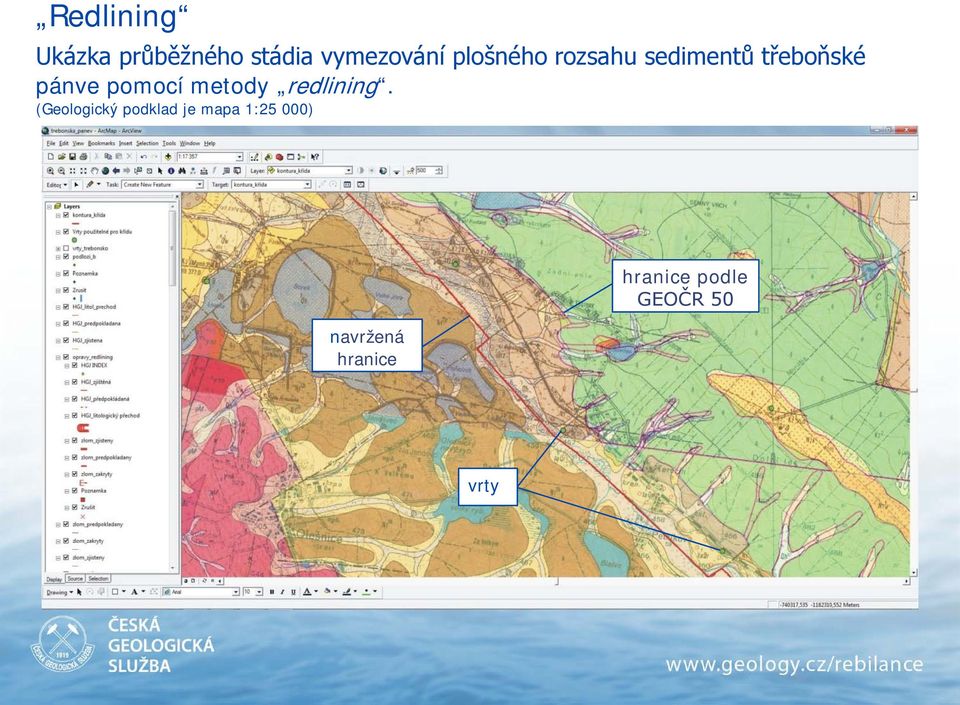 pomocí metody redlining.