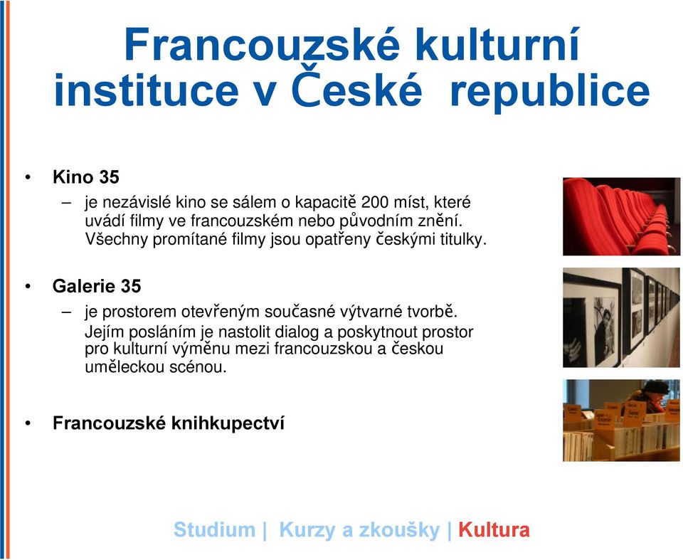 Všechny promítané filmy jsou opatřeny českými titulky.