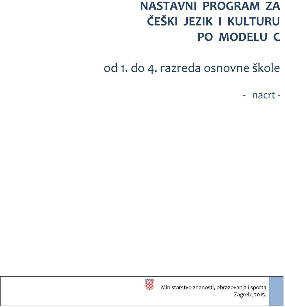 razreda osnovne škole - nacrt -