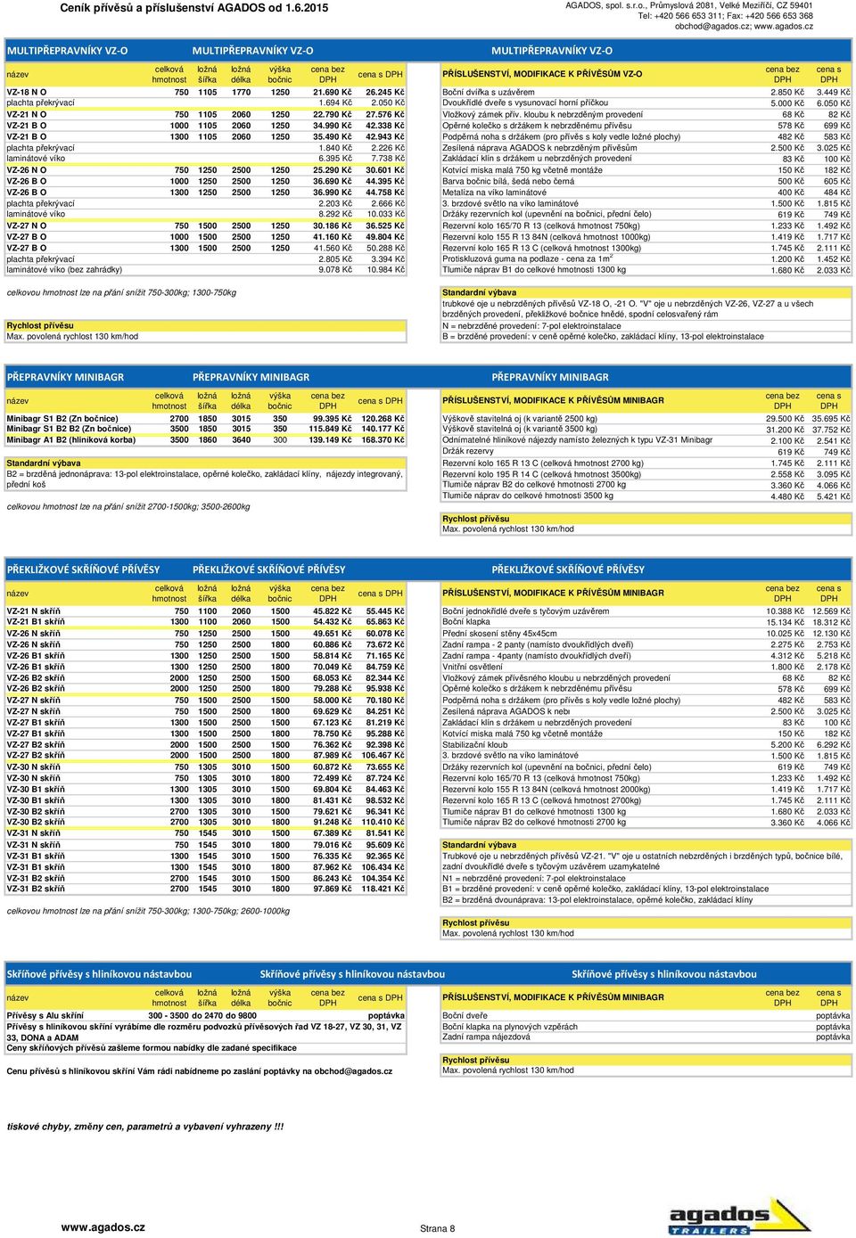 kloubu k nebrzděným provedení 68 Kč 82 Kč VZ-21 B O 1000 1105 2060 1250 34.990 Kč 42.338 Kč Opěrné kolečko s držákem k nebrzděnému přívěsu 578 Kč 699 Kč VZ-21 B O 1300 1105 2060 1250 35.490 Kč 42.