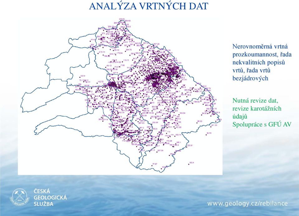 vrtů, řada vrtů bezjádrových Nutná revize