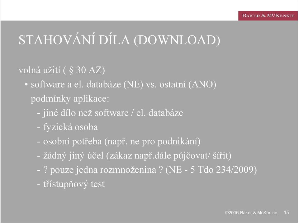 databáze - fyzická osoba - osobní potřeba (např.