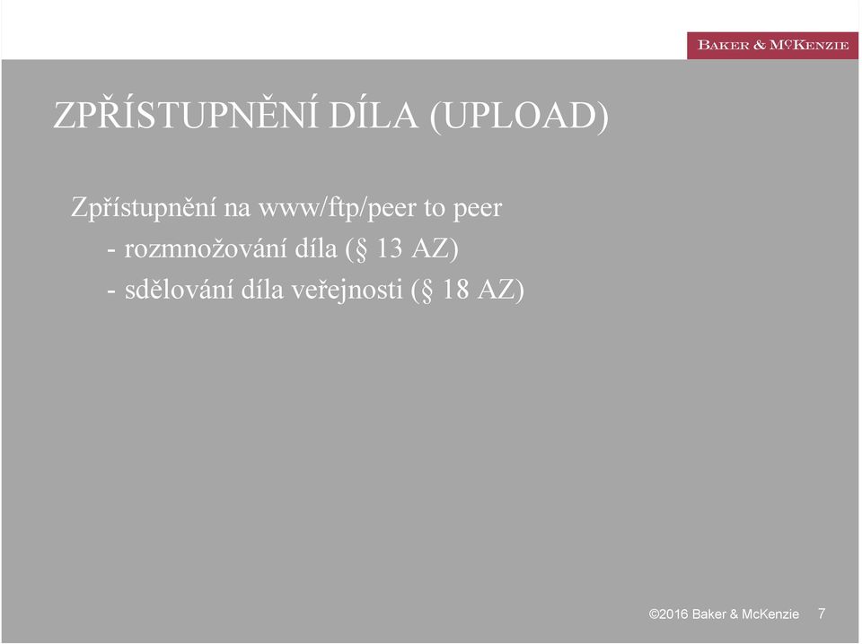 rozmnožování díla ( 13 AZ) - sdělování