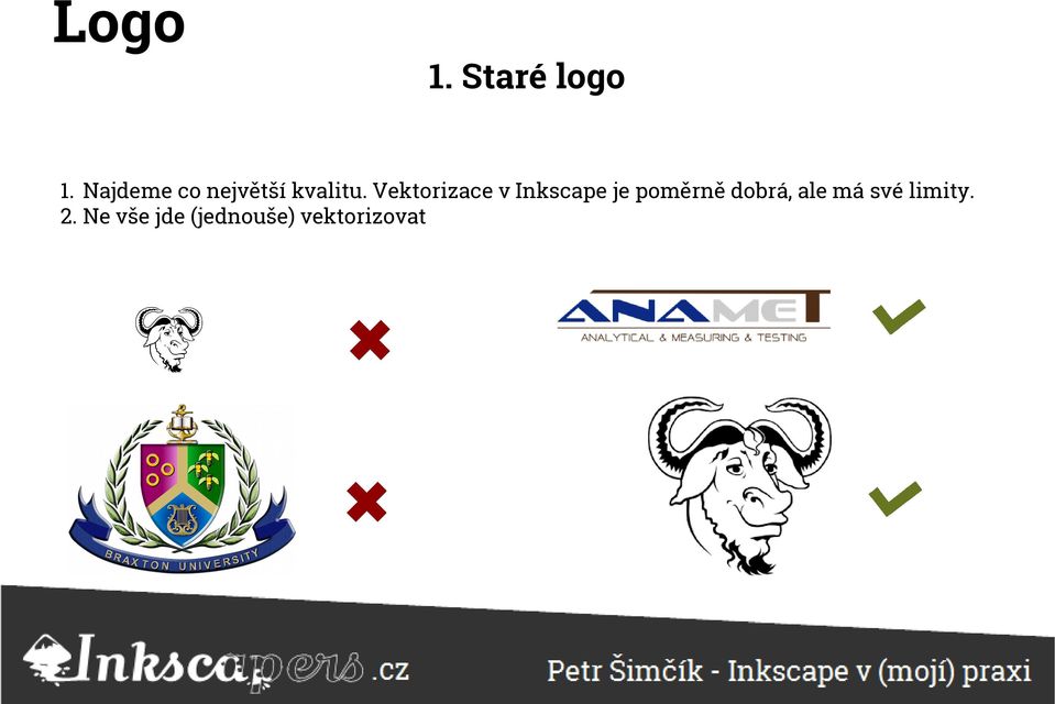 Vektorizace v Inkscape je poměrně