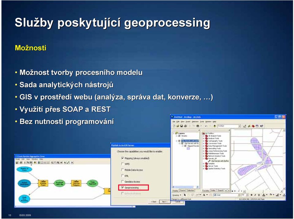 strojů GIS v prostřed edí webu (analýza, správa dat,