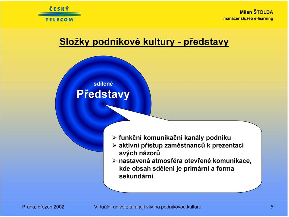 nastavená atmosféra otevřené komunikace, kde obsah sdělení je primární a