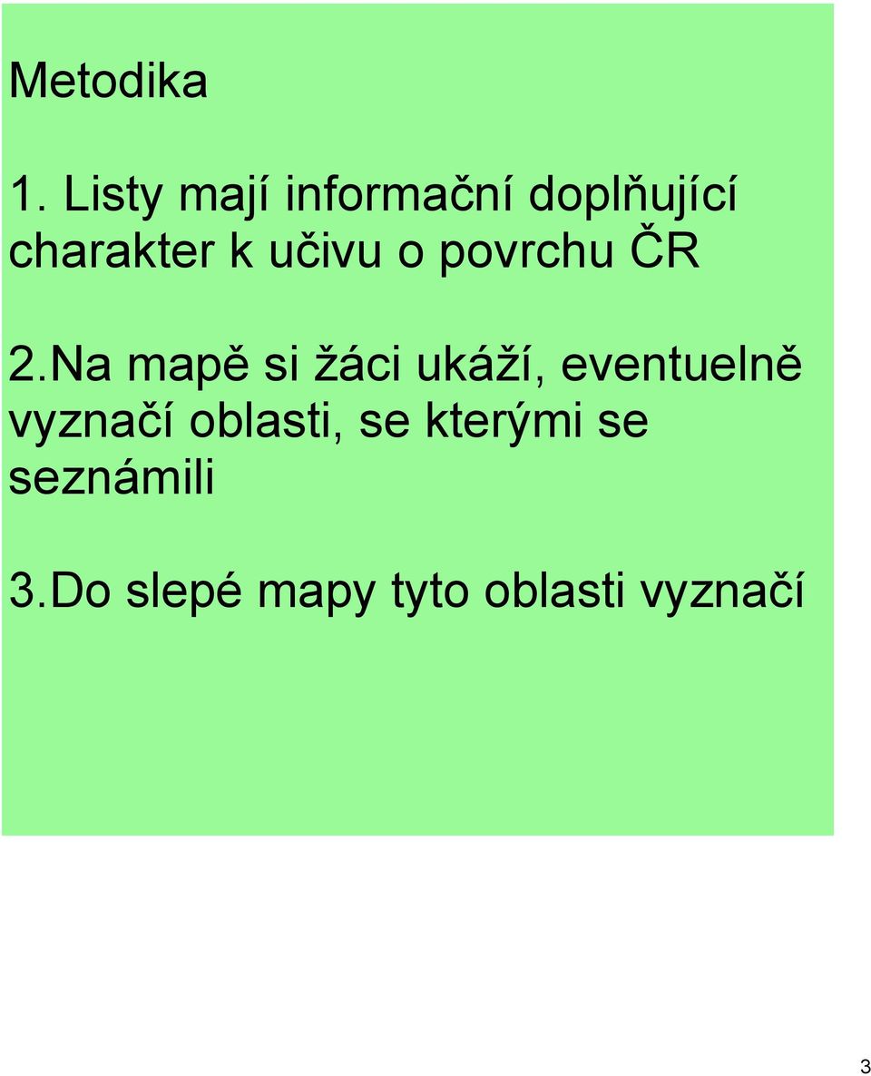 učivu o povrchu ČR 2.