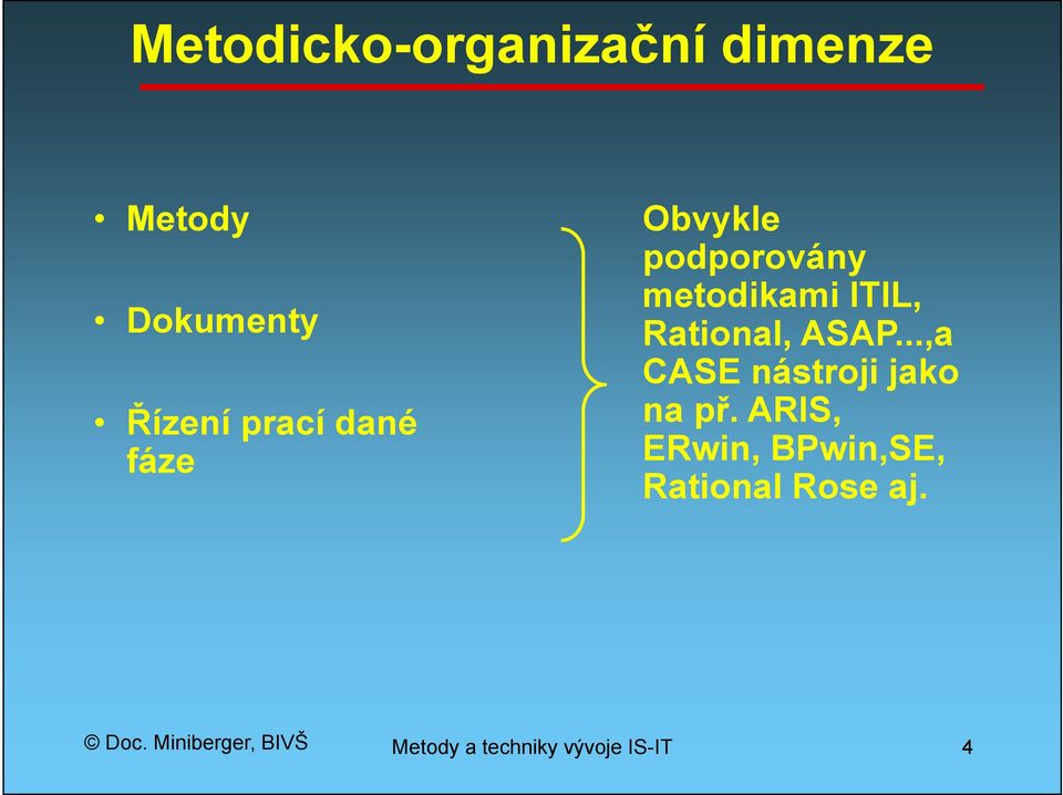 ..,a CASE nástroji jako na př.