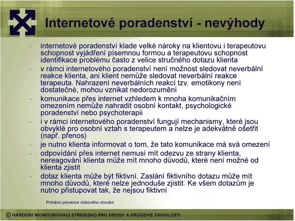 Nahrazení neverbálních reakcí tzv.