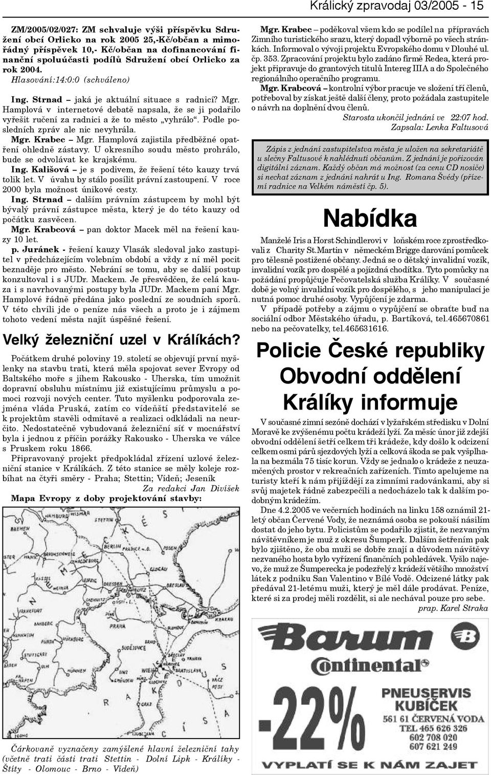 Hamplová v internetové debatì napsala, že se ji podaøilo vyøešit ruèení za radnici a že to mìsto vyhrálo. Podle posledních zpráv ale nic nevyhrála. Mgr. Krabec Mgr.