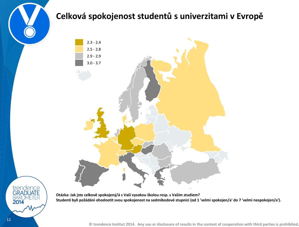 7 Otázka: Jak jste celkově spokojený/á s Vaší vysokou školou resp.