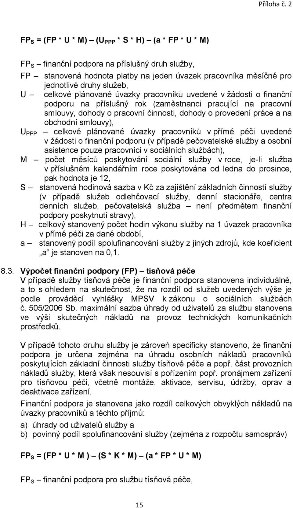 obchodní smlouvy), U PPP celkové plánované úvazky pracovníků v přímé péči uvedené v žádosti o finanční podporu (v případě pečovatelské služby a osobní asistence pouze pracovníci v sociálních