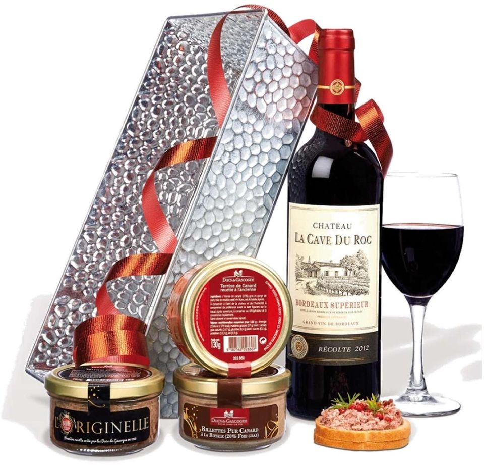 Foie Gras) 120g Červené víno "Château La Cave du Roc" AOC Bordeaux supérieur 0,75l