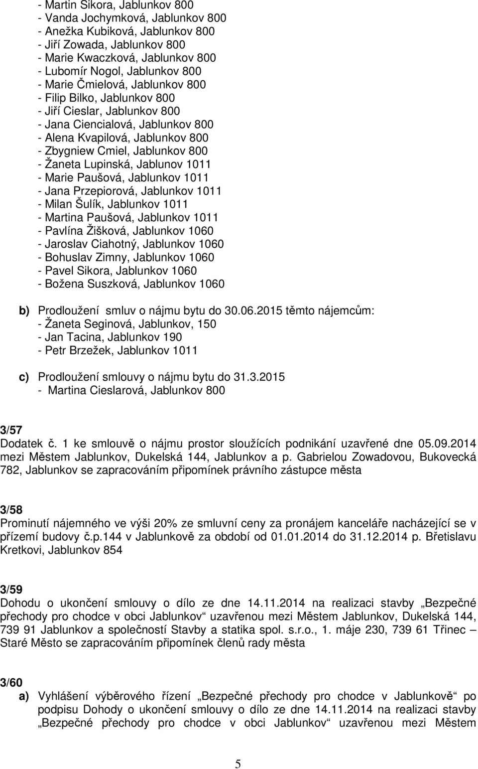 Lupinská, Jablunov 1011 - Marie Paušová, Jablunkov 1011 - Jana Przepiorová, Jablunkov 1011 - Milan Šulík, Jablunkov 1011 - Martina Paušová, Jablunkov 1011 - Pavlína Žišková, Jablunkov 1060 - Jaroslav