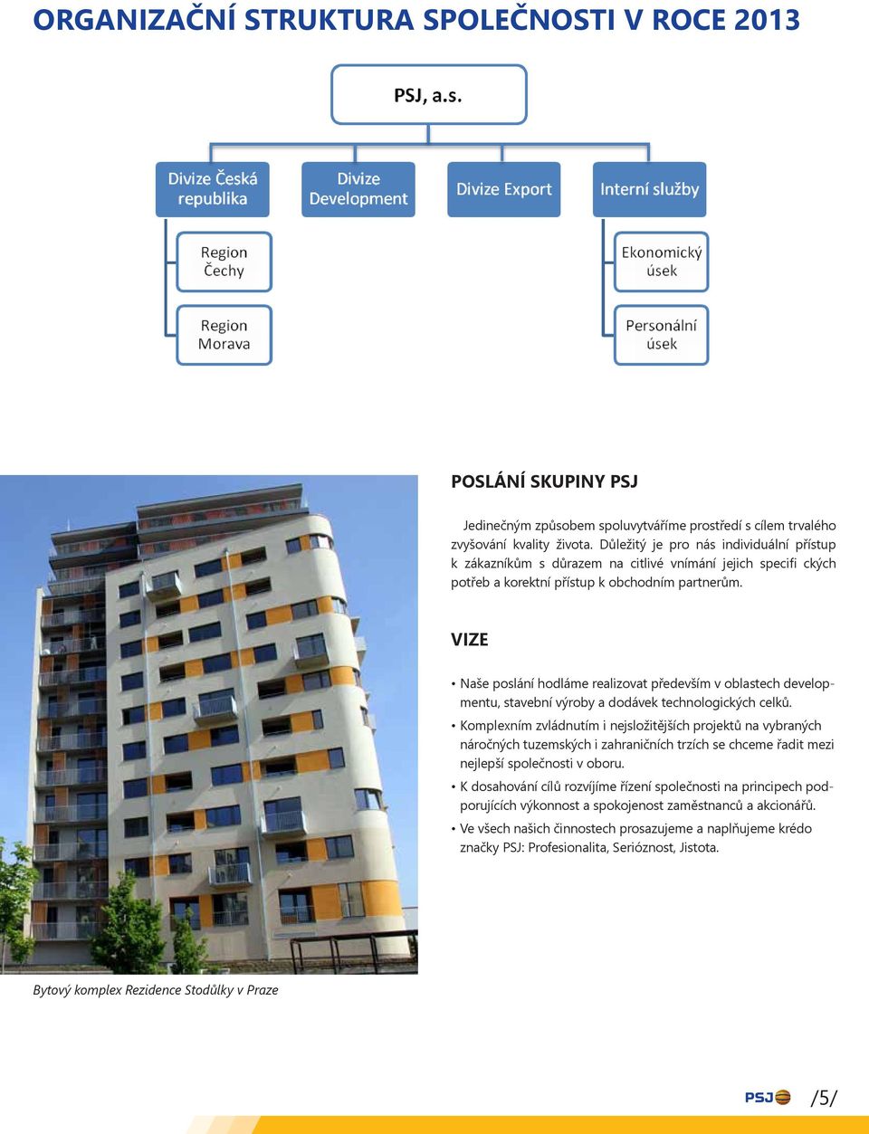 VIZE Naše poslání hodláme realizovat především v oblastech developmentu, stavební výroby a dodávek technologických celků.