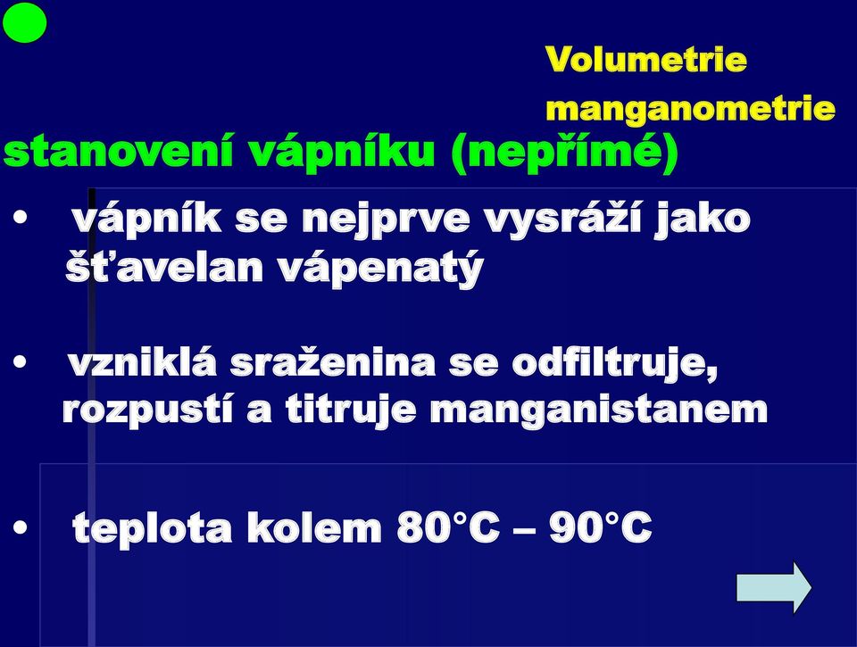 vzniklá sraženina se odfiltruje, rozpustí