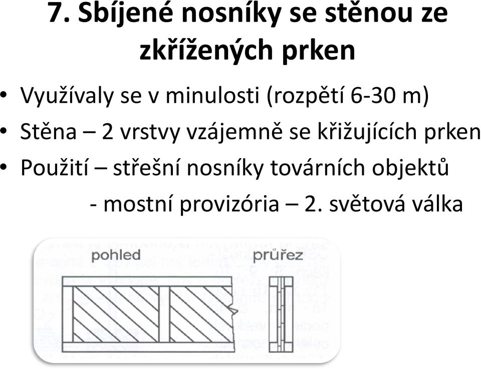 vrstvy vzájemně se křižujících prken Použití střešní