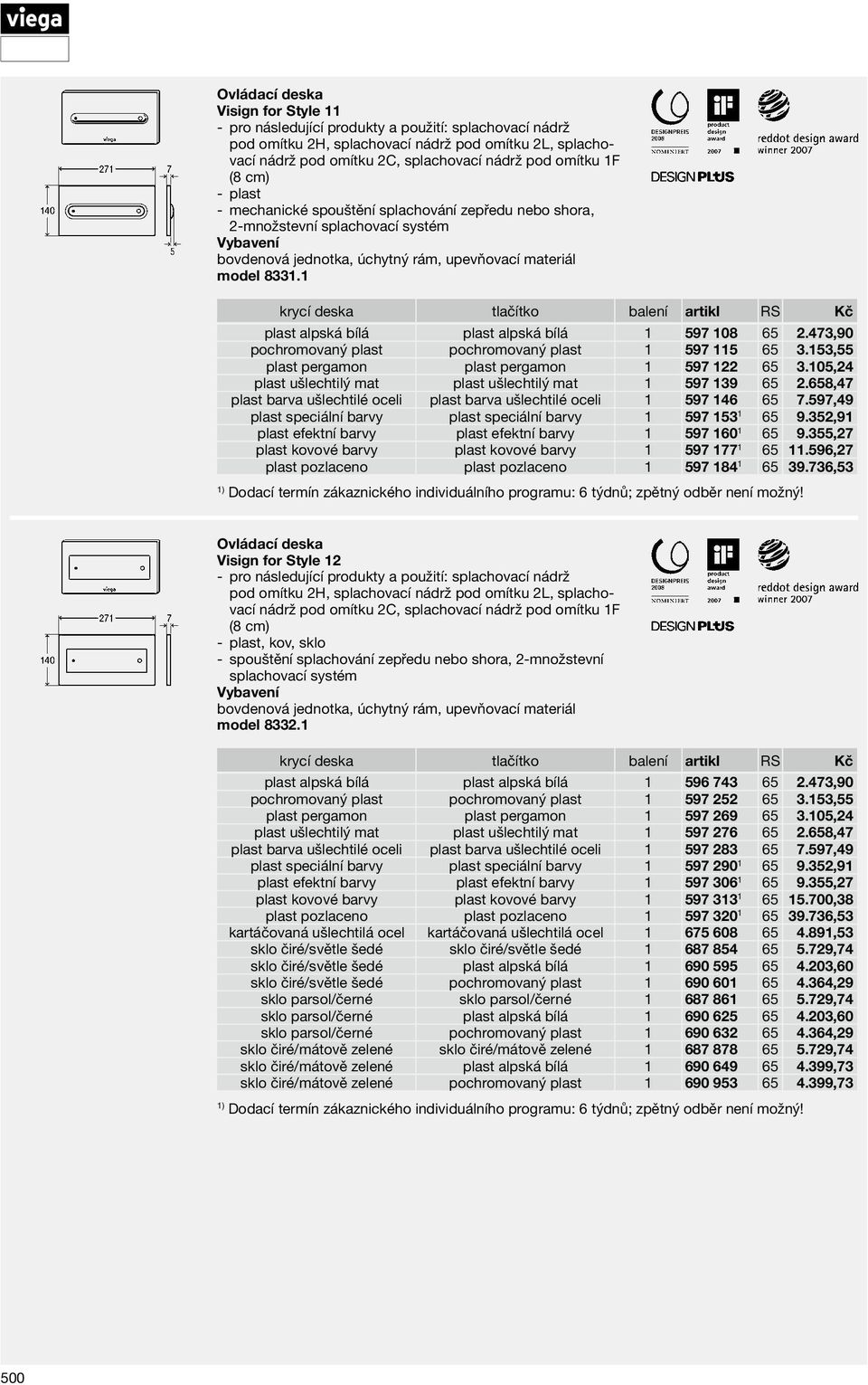 473,90 pochromovaný pochromovaný 1 597 115 65 3.153,55 pergamon pergamon 1 597 122 65 3.105,24 ušlechtilý mat ušlechtilý mat 1 597 139 65 2.