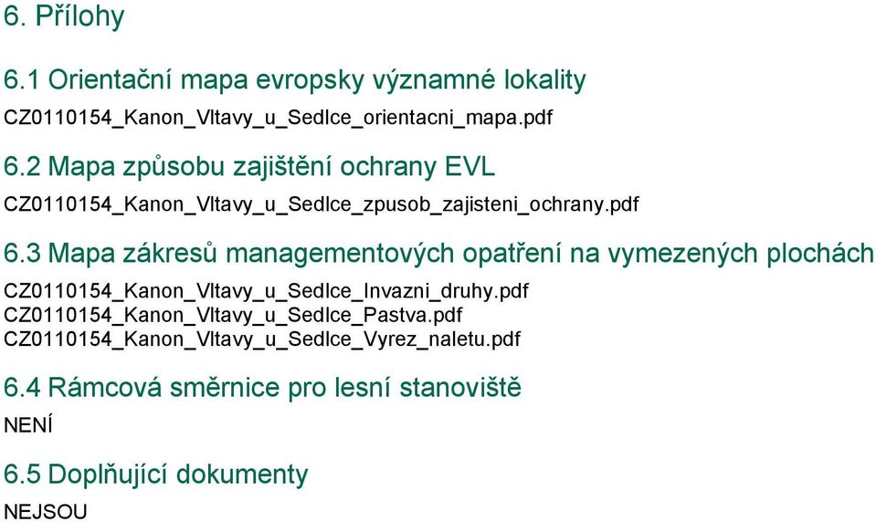 3 Mapa zákresů managementových opatření na vymezených plochách CZ0110154_Kanon_Vltavy_u_Sedlce_Invazni_druhy.
