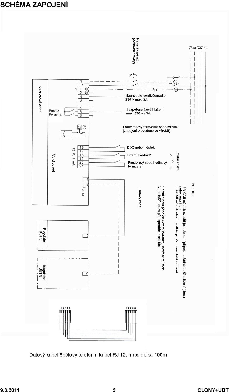 kabel RJ 12, max.