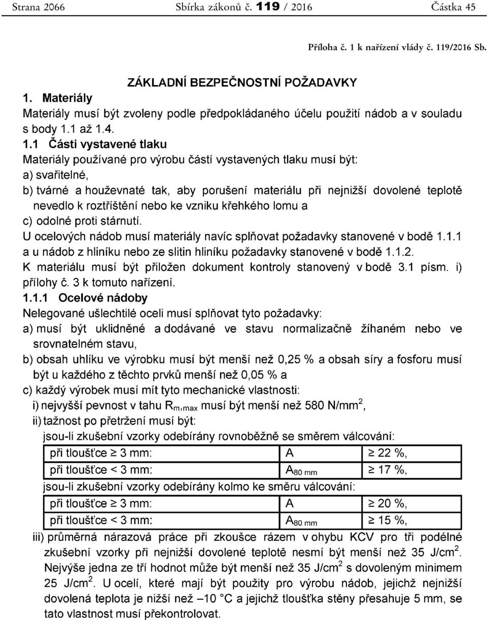 119 / 2016 Částka 45