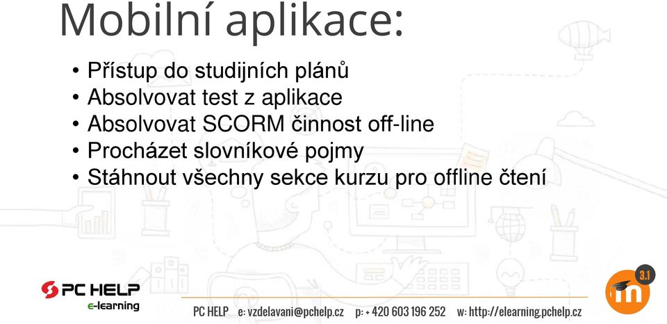 pojmy Stáhnout všechny sekce kurzu pro offline čtení PC HELP e: