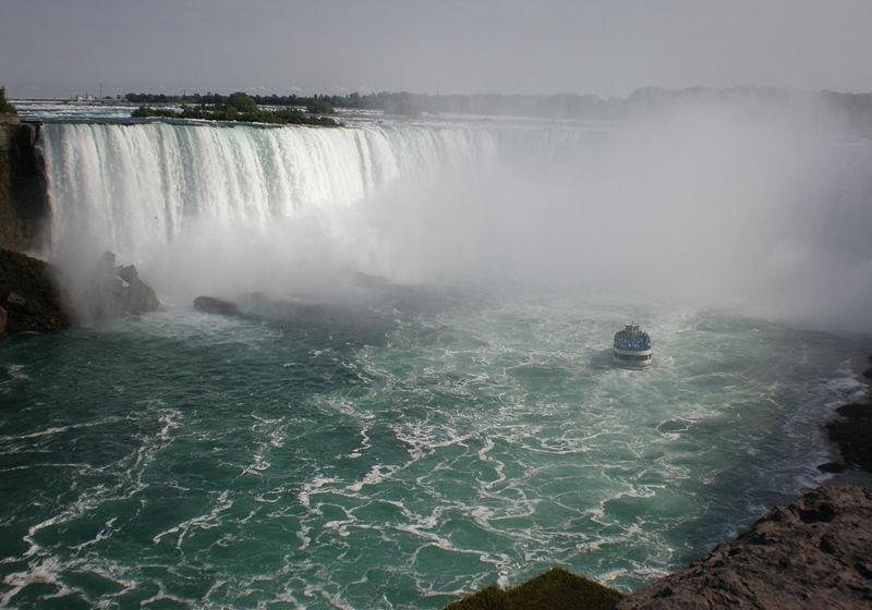 In the very south of Ontario, on the border with New York state on the Canadian side there is the Horseshoe Falls they are in