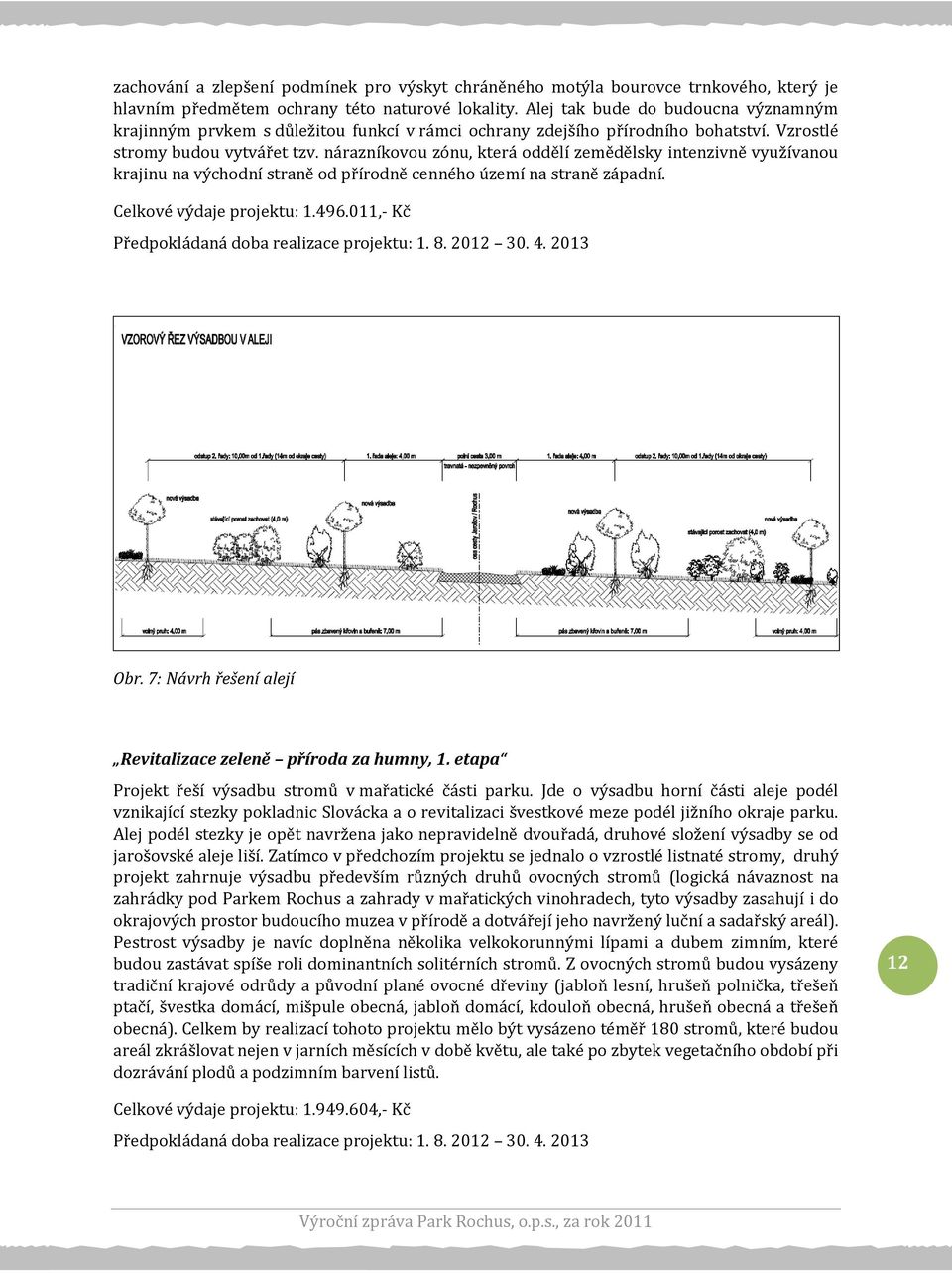 nárazníkovou zónu, která oddělí zemědělsky intenzivně využívanou krajinu na východní straně od přírodně cenného území na straně západní. Celkové výdaje projektu: 1.496.