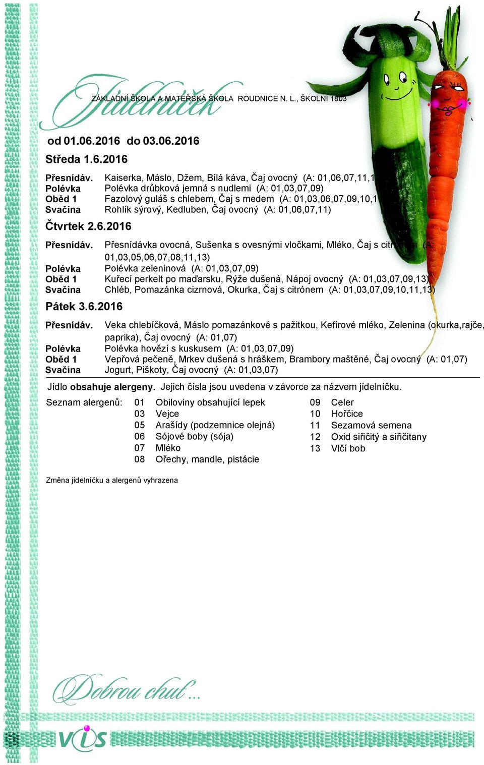 Středa 1.6.
