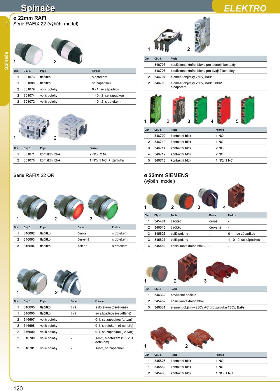 Popis 675 nosič kontaktního bloku pro jednotl. kontakty 676 nosič kontaktního bloku pro dvojité kontakty 677 element objímky 5V, Ba9s 678 element objímky 5V, Ba9s, V, s odporem 5 Obr. Obj. č.