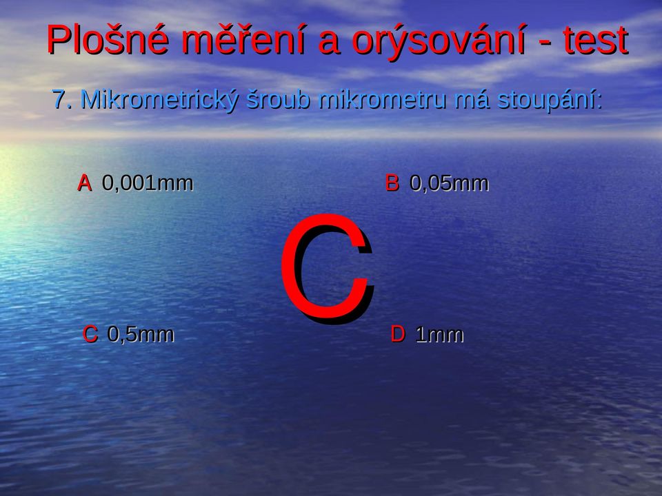 stoupání: A 0,001mm