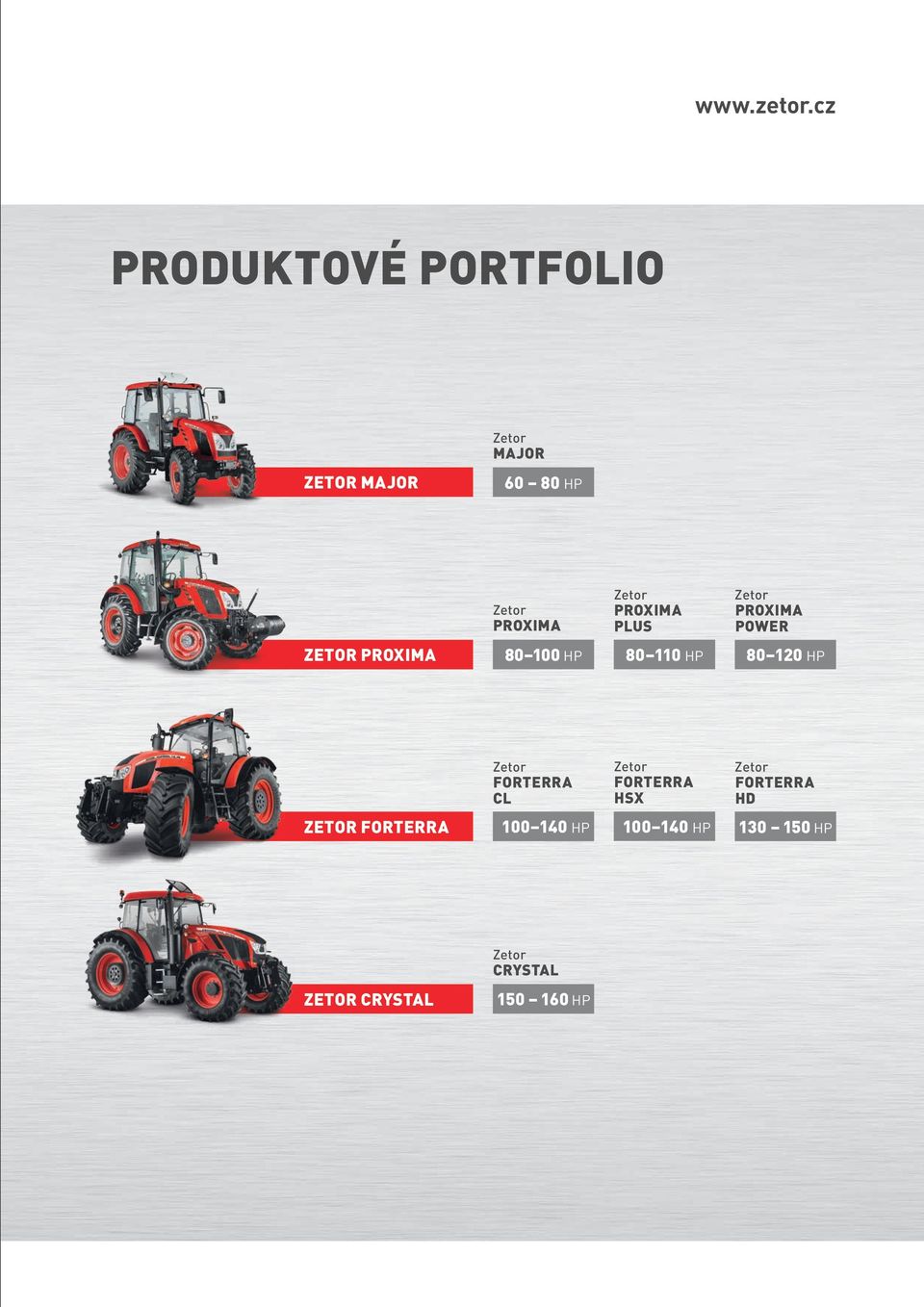PROXIMA PLUS Zetor PROXIMA POWER ZETOR PROXIMA 80 100 HP 80 110 HP 80 120 HP