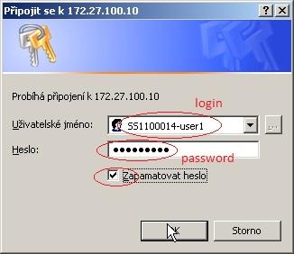 Description (např. 172.27.100.12 ). Jméno_služby je na PP položka ID services (platform) (např. ss1100014) Složka tedy pro uvedený příklad bude: \\172.27.100.12\ss1100014$ Dále budete vyzváni k ověření přístupových údajů pomocí Uživatelského jména a hesla.
