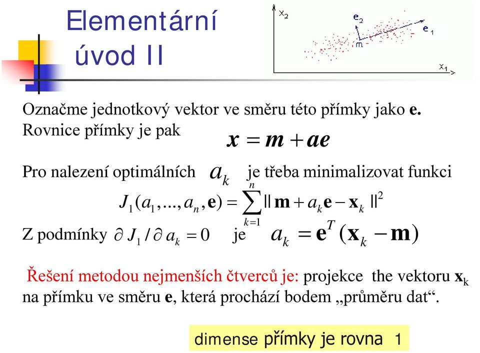 .., a, e) = m+ a e x J / 0 1 a k = a k x = m + ae n n k k k = 1 a k k = e ( x m) Řešení metodou