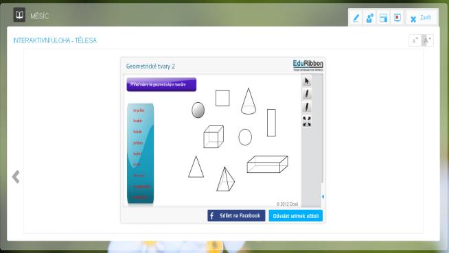 EduRibbon - interaktivní prvky (přiřazování, přesun, odkrývání textů či objektů) EduRibbon (www.eduribbon.
