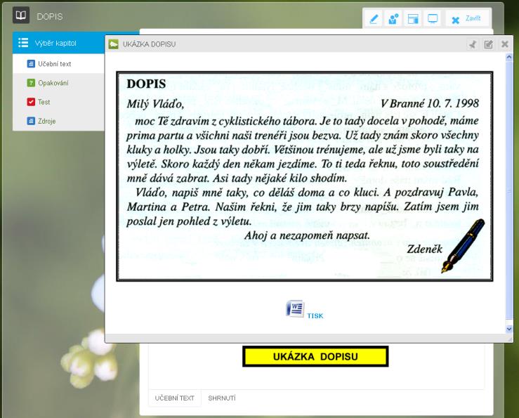 2.2 Učební text Tato část učebnice by se dala pojmout jako prostor pro předložení učební látky.