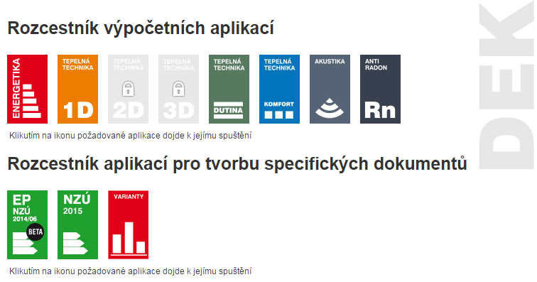 2. SPUŠTĚNÍ APLIKACE Spuštění aplikace je možné dvěma základními možnostmi. Přes internetovou stránku www.stavebni-fyzika.cz nebo vyvoláním z jiné aplikace.