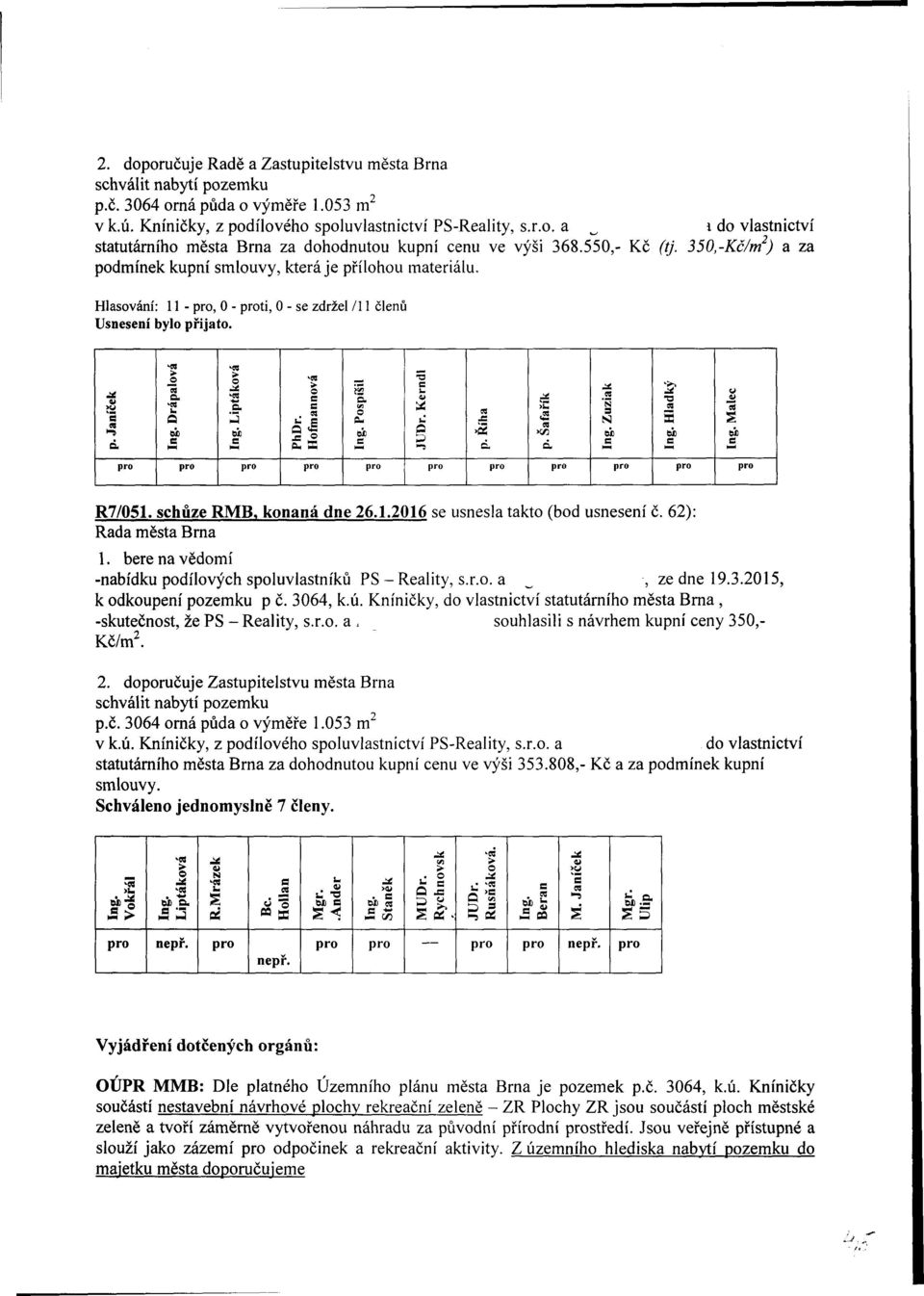 Hofmannová Popíšil r. Kernl 1 JUD 'ha >cá Šafařík Zuziak Hlaký i Malec R7/051. chůze RM, konaná ne 26.1.2016 e unela takto (bo uneení č. 62): Raa měta ma 1.
