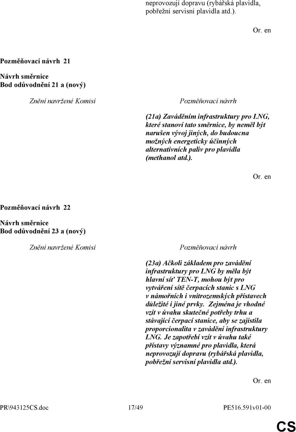 plavidla (methanol atd.).