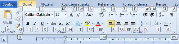 co potřebujeme. Napravo od příkazového řádku jsou tlačítka pro změnu zobrazení dokumentu a úplně napravo je lupa, tj. v jakém měřítku bude zobrazen dokument.
