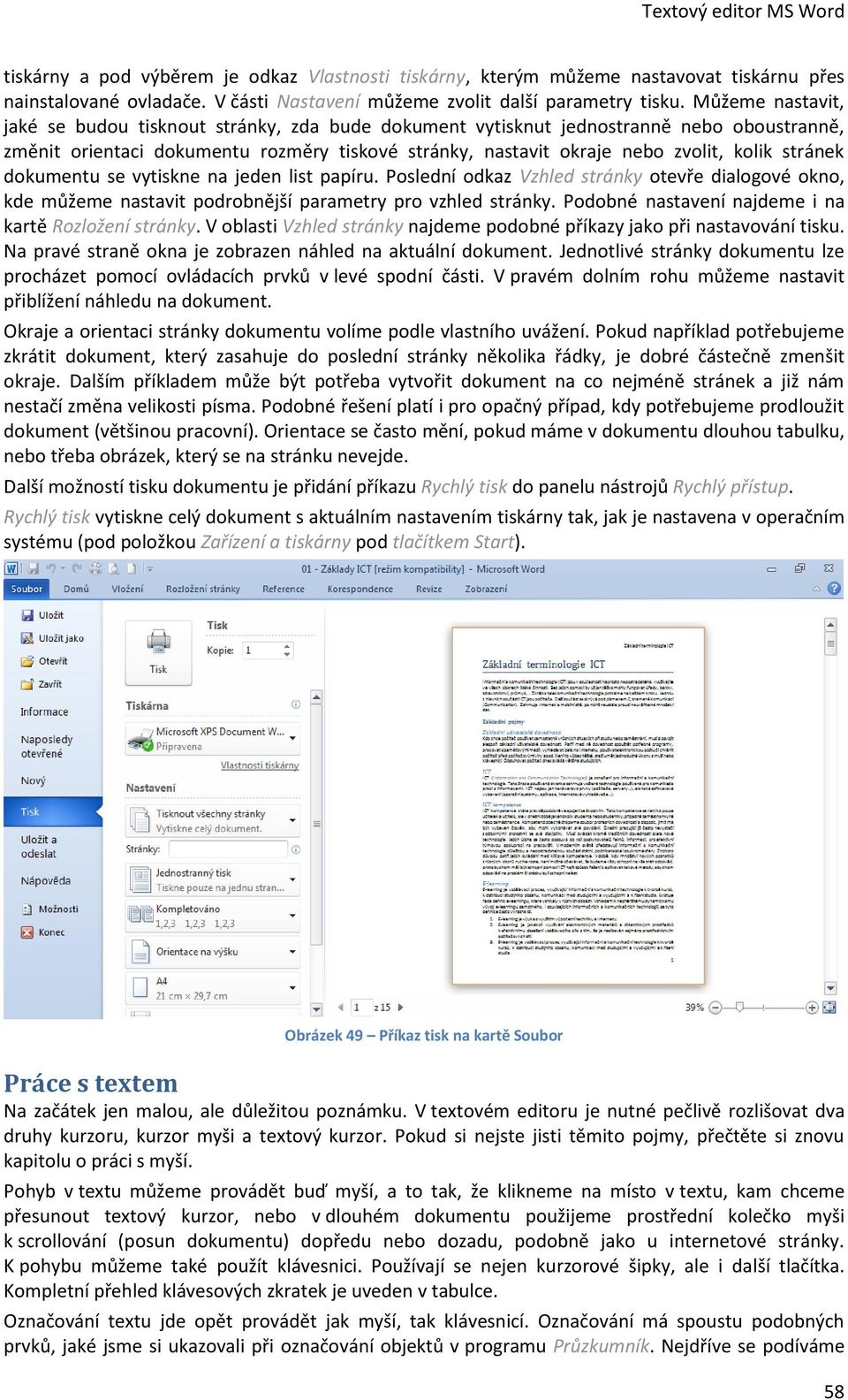 stránek dokumentu se vytiskne na jeden list papíru. Poslední odkaz Vzhled stránky otevře dialogové okno, kde můžeme nastavit podrobnější parametry pro vzhled stránky.