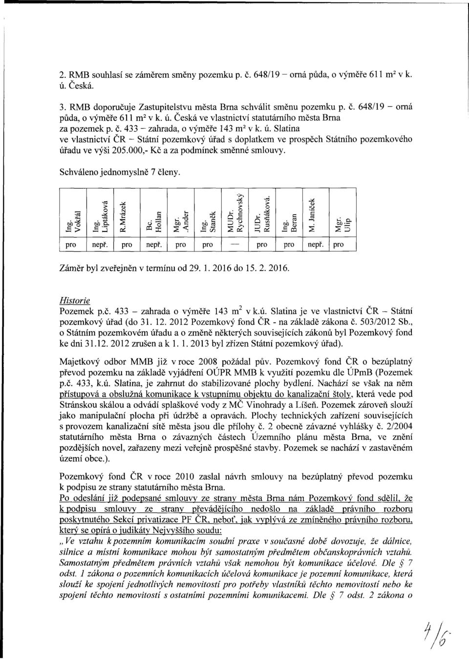 Schváleno jednomyslně 7 členy. S3 ob "o a> 'CS > g- ptáko a j nepř. JÍ <D Mráz tí c JS.2 "o oa ž nepř. *H' Ir 00 c -> < Ji XD S OO CS a 55 ->> JÍ VÍ > UDr. /chno r> (Ž -CS > O JUDr. Rusňák c.